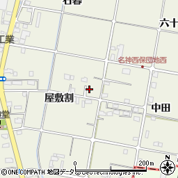 愛知県愛西市西保町屋敷割20周辺の地図