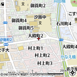 愛知県名古屋市瑞穂区大殿町2丁目周辺の地図