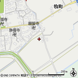 滋賀県近江八幡市牧町75周辺の地図