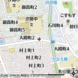 愛知県名古屋市瑞穂区大殿町周辺の地図