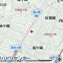愛知県名古屋市瑞穂区彌富町（紅葉園）周辺の地図