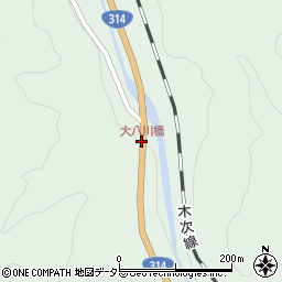 大八川橋周辺の地図