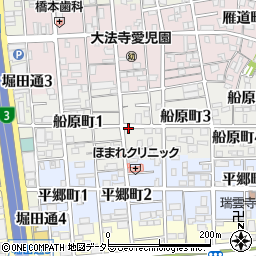 愛知県名古屋市瑞穂区船原町2丁目周辺の地図