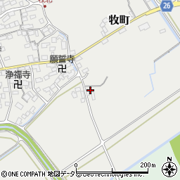 滋賀県近江八幡市牧町83周辺の地図