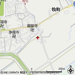 滋賀県近江八幡市牧町78周辺の地図