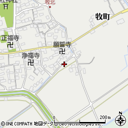 滋賀県近江八幡市牧町76周辺の地図