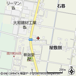 愛知県愛西市西保町屋敷割44周辺の地図