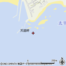 天道岬周辺の地図