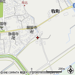 滋賀県近江八幡市牧町77周辺の地図