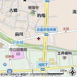 愛知県日進市本郷町前川周辺の地図
