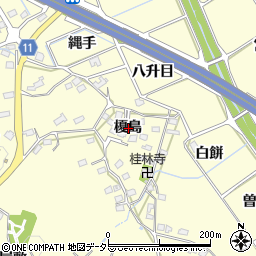 愛知県豊田市御船町榎島周辺の地図