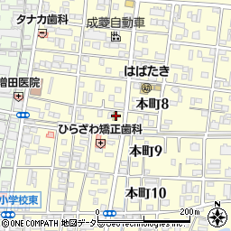 ファミリーマート蟹江本町店周辺の地図