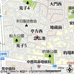 愛知県名古屋市中川区荒子町念仏池2周辺の地図