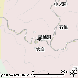愛知県豊田市大蔵連町尾越洞周辺の地図