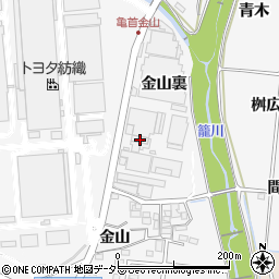 愛知県豊田市亀首町金山裏39-6周辺の地図