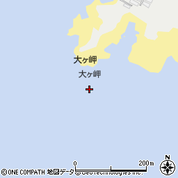 大ケ岬周辺の地図
