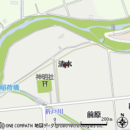 愛知県日進市野方町清水周辺の地図