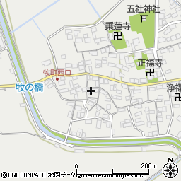 滋賀県近江八幡市牧町900周辺の地図