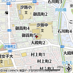 愛知県名古屋市瑞穂区御莨町5丁目周辺の地図