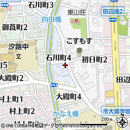 日本経済新聞　石川橋専売店・神野新聞店周辺の地図