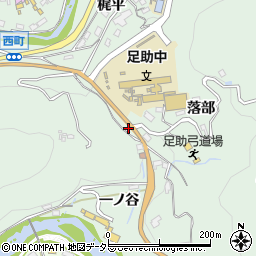 愛知県豊田市足助町落部19周辺の地図