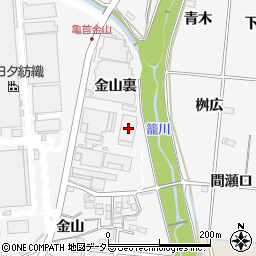 愛知県豊田市亀首町金山裏39-4周辺の地図
