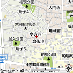 愛知県名古屋市中川区荒子町（亭方西）周辺の地図