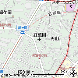 愛知県名古屋市瑞穂区彌富町紅葉園26周辺の地図