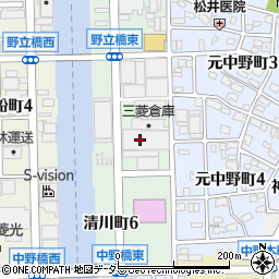 名古屋シェル石油販売株式会社　中川油槽所周辺の地図