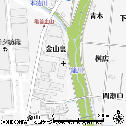 愛知県豊田市亀首町金山裏39-3周辺の地図