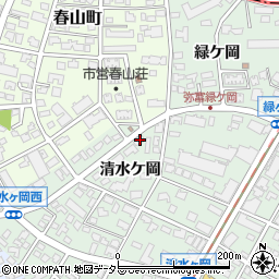 愛知県名古屋市瑞穂区彌富町清水ケ岡25周辺の地図