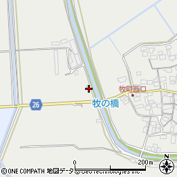 滋賀県近江八幡市牧町1124-3周辺の地図