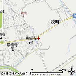 滋賀県近江八幡市牧町262周辺の地図