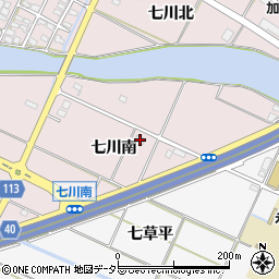 愛知県愛西市大井町七川南85周辺の地図