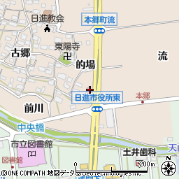 愛知県日進市本郷町（流）周辺の地図