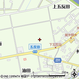 愛知県日進市米野木町下五反田周辺の地図