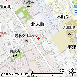 滋賀県近江八幡市板屋町周辺の地図