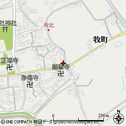 滋賀県近江八幡市牧町668-12周辺の地図