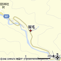 愛知県豊田市怒田沢町屋毛周辺の地図