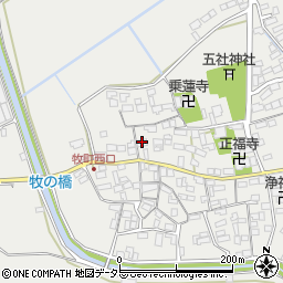 滋賀県近江八幡市牧町860周辺の地図