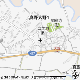 滋賀県大津市真野大野周辺の地図
