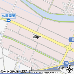 愛知県愛西市大井町道一周辺の地図