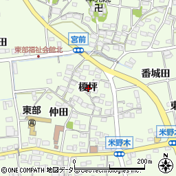 愛知県日進市米野木町榎坪周辺の地図