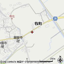 滋賀県近江八幡市牧町265周辺の地図