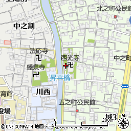 蟹江神明社周辺の地図