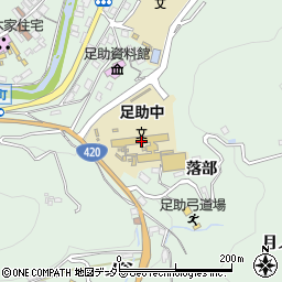 豊田市立足助中学校周辺の地図