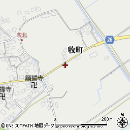 滋賀県近江八幡市牧町266周辺の地図