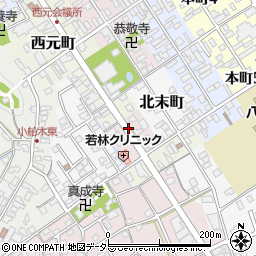 滋賀県近江八幡市西末町周辺の地図