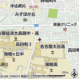 愛知県名古屋市瑞穂区高田町周辺の地図
