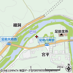 愛知県豊田市足助町宮ノ後11周辺の地図